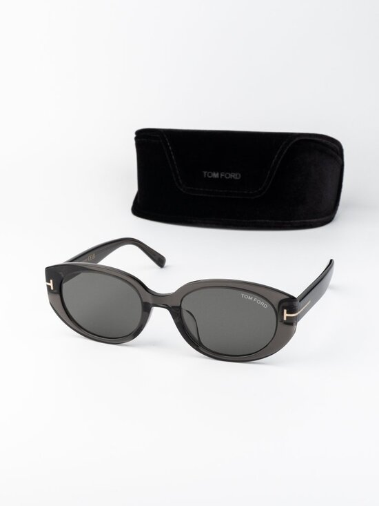 Tom Ford Women Sunglasses Transparent Grey Smoke Oval FT1296  display picture 2